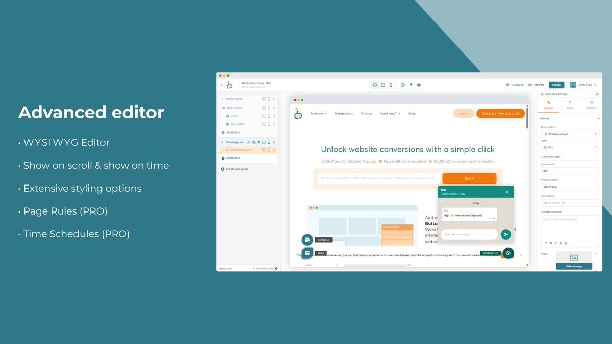buttonizer's tweet image. Buttonizer for Shopify received a great #update! ⚒️ Full-screen editor, built-in analytics 📈 and more! Manage your floating content, buttons and widgets in one app 🛍️ #conversions #getbuttonized apps.shopify.com/buttonizer