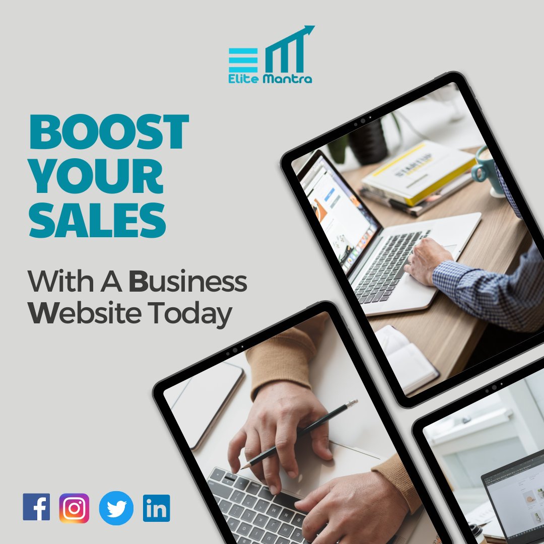 EliteMantra's tweet photo. 🚀 Boost your business sales to new heights with the power of a professional website! 🌐💼💰 Watch your revenue soar as your online presence takes flight. 💥

Don't miss out on the endless opportunities that an effective business website brings. 

#BusinessWebsite #SalesGrowth https://t.co/FrlNibZmPz