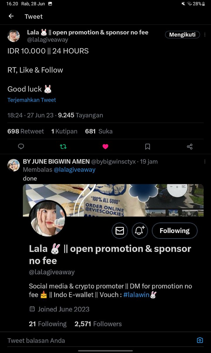diarynaja_'s tweet photo. @lalagiveaway Done kakk https://t.co/uOeiYCU1iX