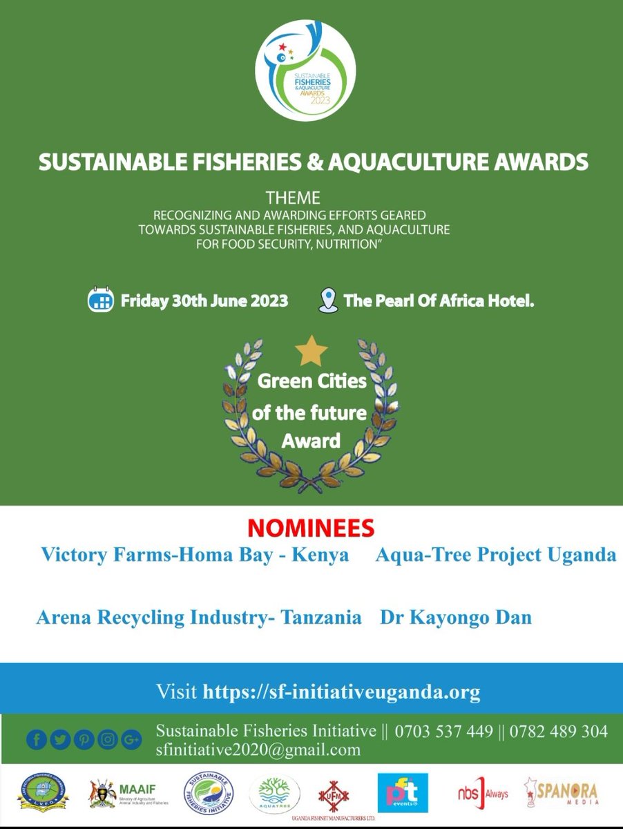SFAAwards's tweet image. @AquaTreeProject has been nominated and highly voted for @SFAAwards in the category of #GreenCitiesOfTheFuture Award for their works in planting #trees in lake catchments and in #Refugee resettlements for #FoodSecurity,  #nutrition and to mitigate climate change.
#SFAAwards2023