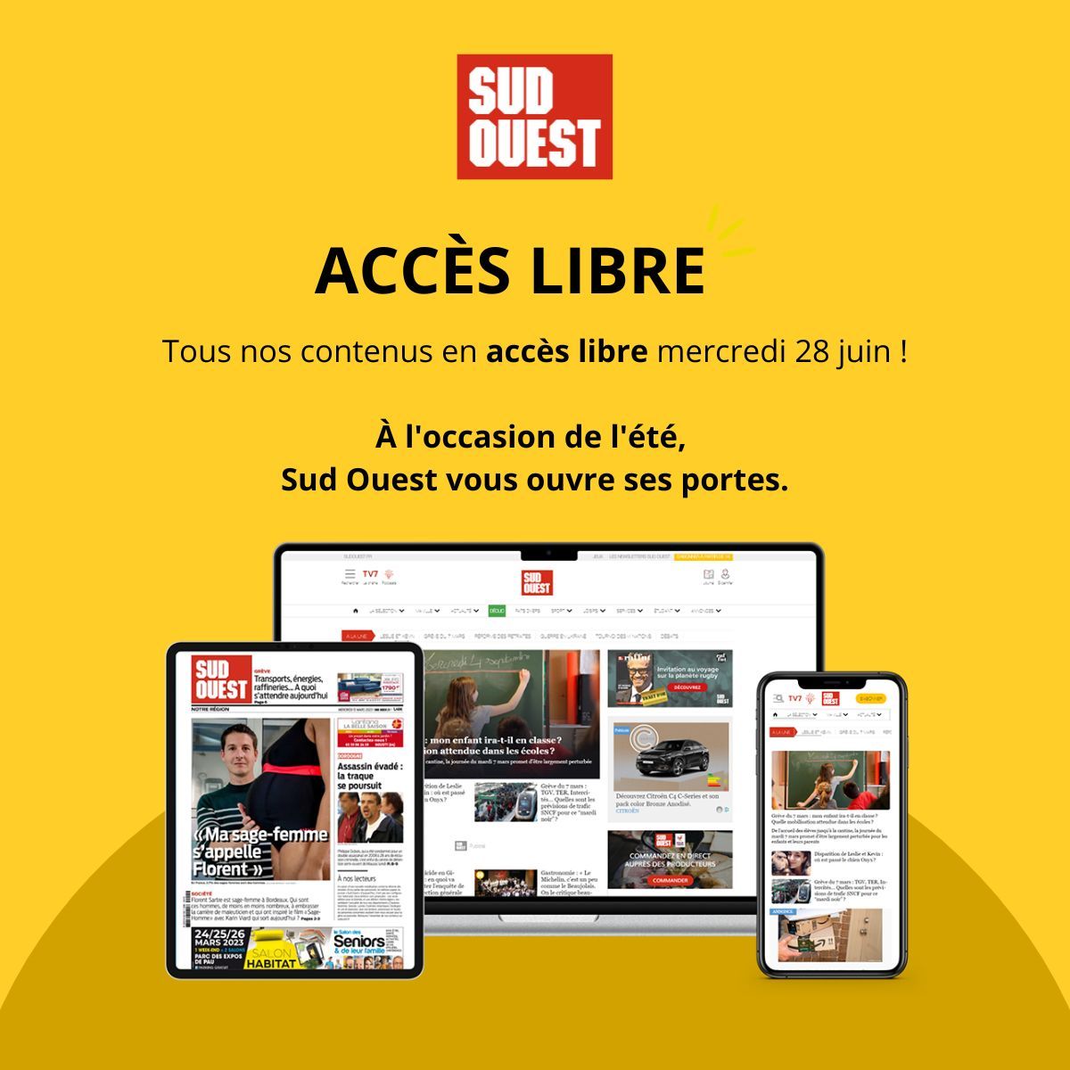 👀Vous souhaitez être au courant des dernières actualités économiques de la région ? <a href="/sudouest/">Sud Ouest</a>  vous offre un accès libre à tous les #contenus du site toute la journée !
Faites votre veille #business gratuitement seulement aujourd'hui ! 
profil.sudouest.fr/accueil-coupon…