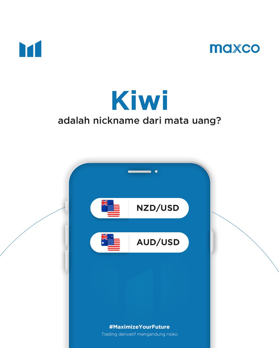 maxco_futures's tweet photo. Happy weekend Maxian!
NZD/USD adalah salah satu major pair yang bisa Anda trade di FOREX. Pasangan mata uang ini kuat kaitannya dengan pergerakan harga komoditi, seperti wol, susu, produk turunan susu, kapas, pistachio, almond, dan gandum.
#MaximizeYourFuture
#TradeMaximally https://t.co/rq7nf6QvOn