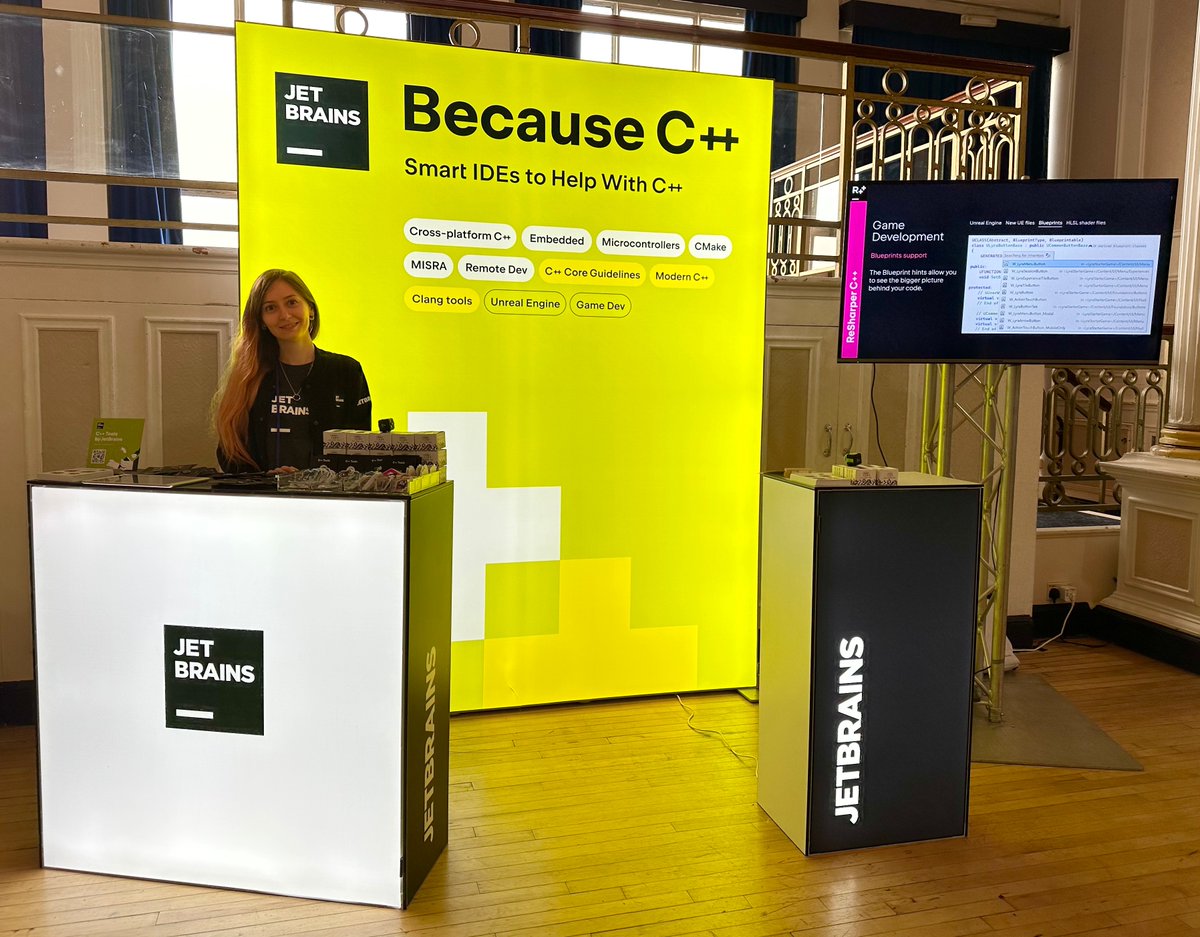 clion_ide's tweet image. Morning @cpponsea! JetBrains C++ Team is here by the sea these days. Join our booth to talk about @clion_ide, @resharper_cpp, @JetBrainsRider, or any other tool or topic around C++. We can also give you a demo of our brand-new AI Assistant! #cpp #cpponsea