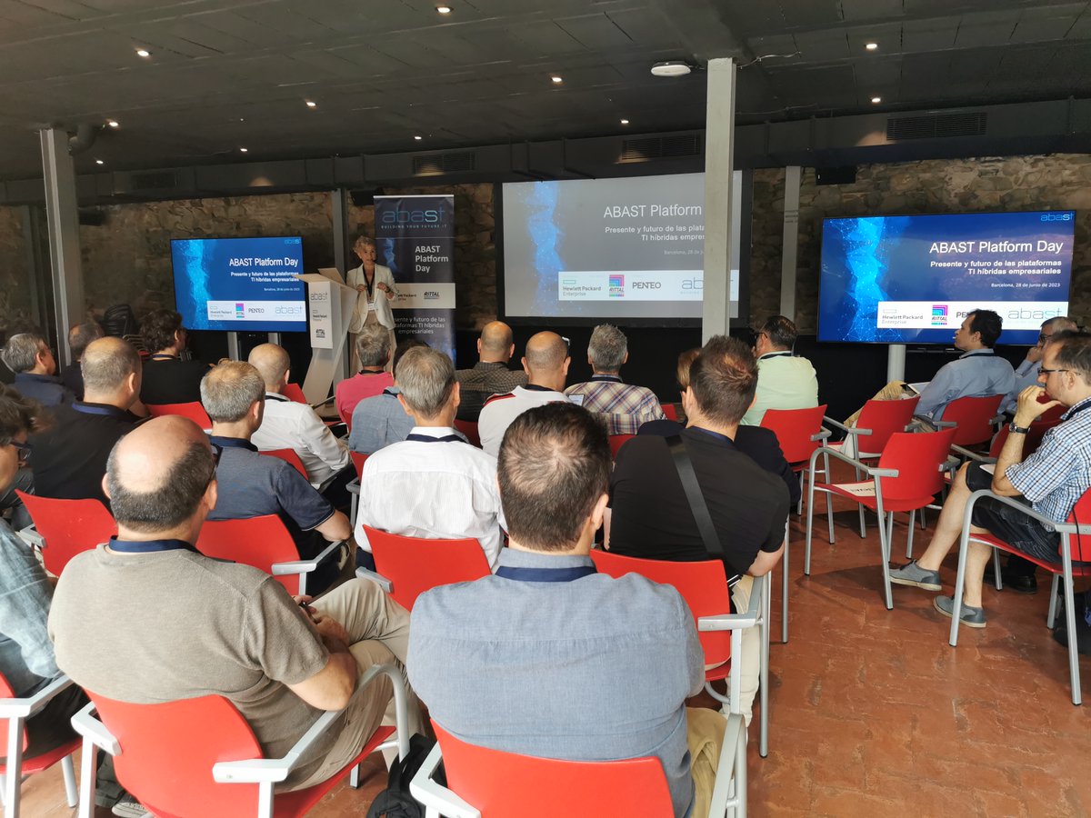 ¡Arranca ABAST Platform Day! Organizado por <a href="/AbastGrup/">ABAST</a> en colaboración con <a href="/HPE_Espana/">HPE España</a>, <a href="/Rittal_ES/">Rittal ES</a> y <a href="/penteoanalyst/">Penteo</a>, en el que hablaremos del presente y futuro de las plataformas #TI híbridas empresariales. Irene Plaza, CEO de ABAST da la bienvenida a este evento en Barcelona.