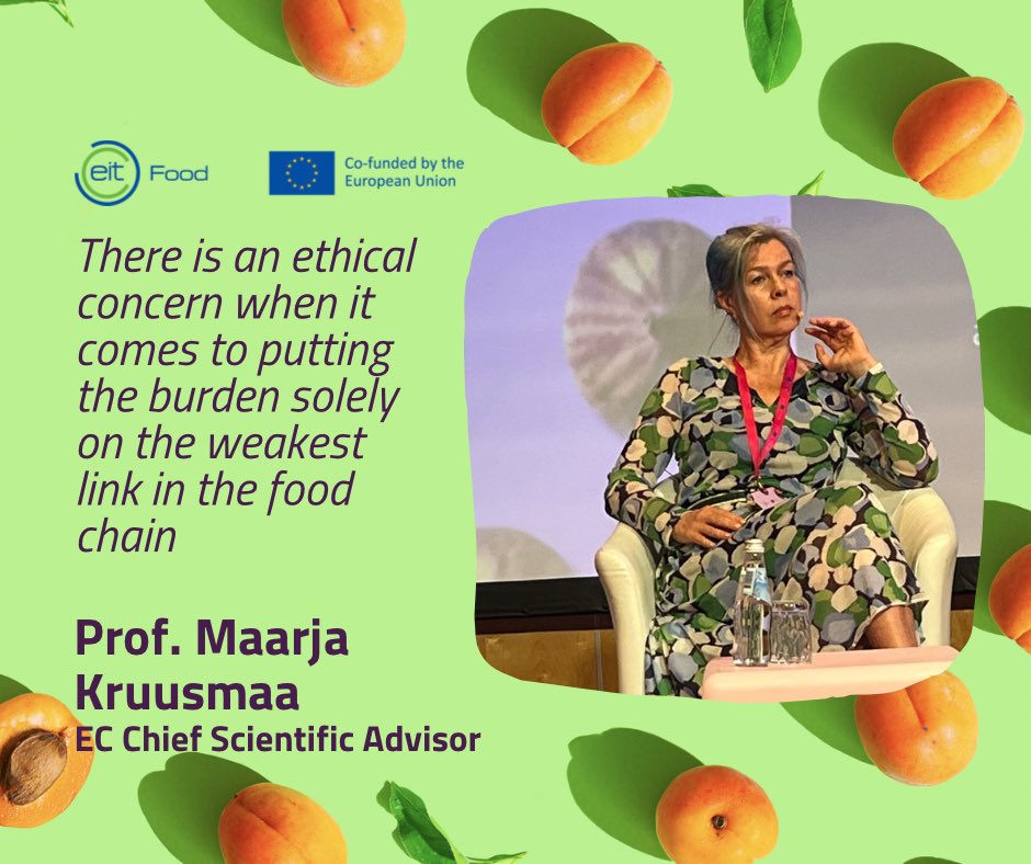 Consumer behaviour: There is an ethical concern when it comes to putting the burden solely on the weakest link in the chain says Prof. Maarja Kruusmaa.

Reshaping food environments is a shared responsibility of all actors across #foodchain.

#eitfood23
