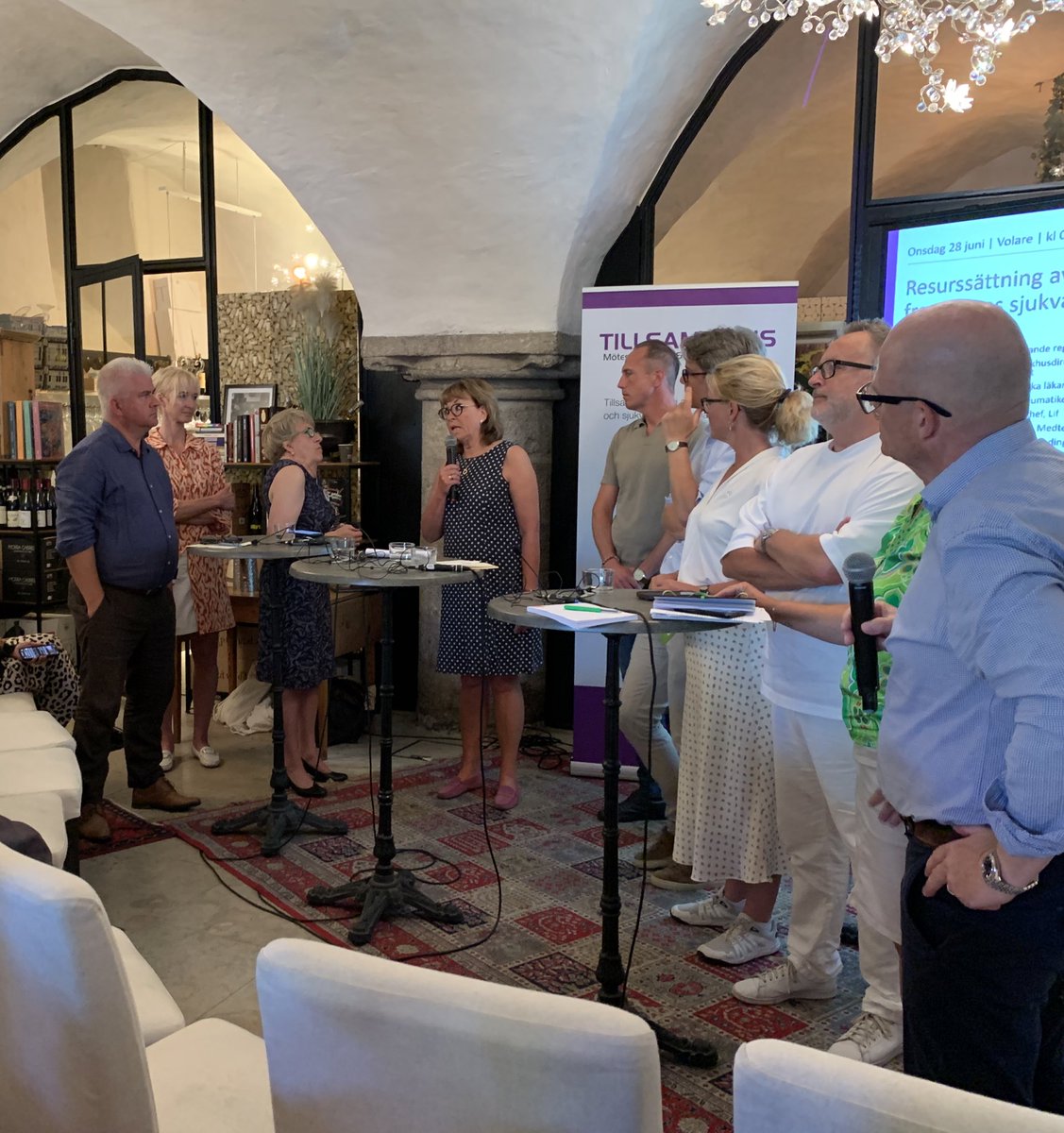 Resurssättning av framtidens vård. <a href="/PLaestadius/">Petrus Laestadius</a> modererar en spännande panel: Fredrik Larsson (Region Värmland), Ann-Marie Wennberg Larkö  (Sahlgrenska), Tobias Alfvén (SLS), <a href="/OrdforandeLotta/">Lotta Håkansson</a> (Reumatikerförb), Sara Lewerenz (Region Jämtl-Härjed) <a href="/LIFse/">Lif Sverige</a>, <a href="/LHC_Swe/">Leading Health Care (LHC)</a>, <a href="/medtech4health/">Medtech4Health</a>