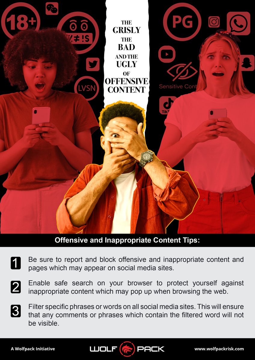 AlertAfrica's tweet photo. Did you know that Offensive and Inappropriate Content can take many forms? How much do you really know about Offensive and Inappropriate Content?

#protectioninthepack #backtobasics # OffensiveandInappropriate #youthday https://t.co/cbmGFdudkg