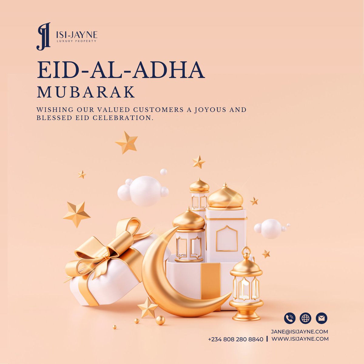 May this Eid bring you abundant joy, peace, and prosperity. 

Thank you for choosing us  as your trusted partner. 

Eid Mubarak to you and your loved ones!

#eidmubarak #eidelkabir