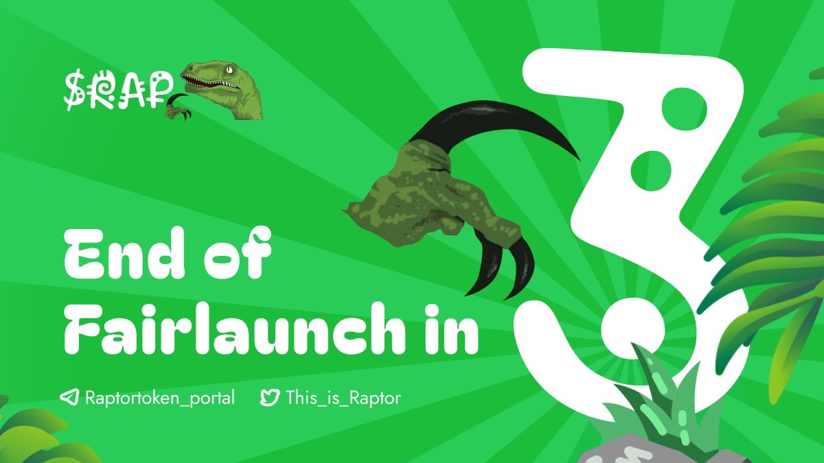 This_is_Raptor's tweet photo. ⚠️ In just 3 hours our #presale will be over!
That means you have only 3 hours left to become part of our project on the best terms!
➡️ Join our presale: https://t.co/shMWPfxUOh
#Philosoraptor #RAP #RAPTORBIBLE #RaptorJesus #FairLaunch #Cryptocurency #4chantoken https://t.co/O4kfZiCqX3