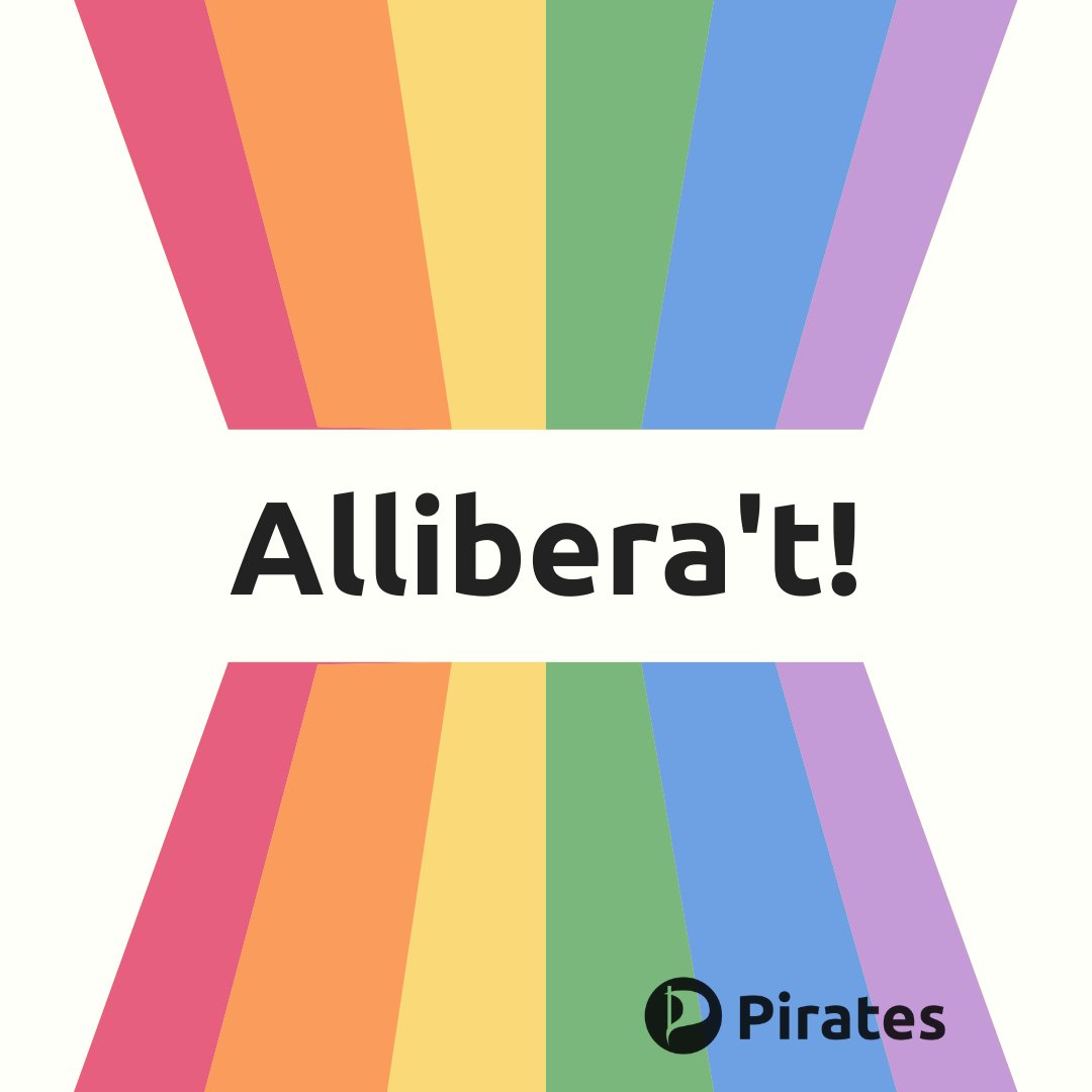 Pel dret a ser, pel dret a viure i expressar la identitat en llibertat i pel dret a gaudir de la sexualitat sense por. 

Avui commemorem el dia de l'alliberament LGTBIQ+. 

Seguirem avançant, allibera't! 🏳️‍⚧️