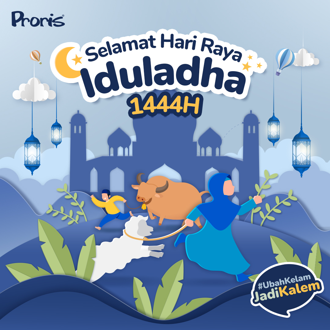 proris_id's tweet photo. Selamat Hari Raya Iduladha buat #ProMoms dan keluarga yang merayakan🙏🏼✨
Iringan takbir telah dikumandangkan, semoga keberkahan di hari istimewa ini mendatangkan kebahagiaan.
#UbahKelamJadiKalem #Iduladha https://t.co/yCx06Z4ig6