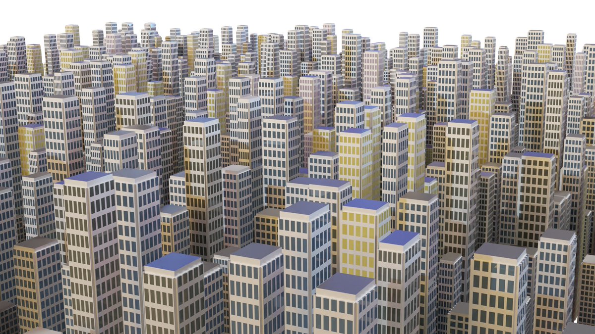 JizoEmma2's tweet photo. #Blender 久々に再開しました。#Udemy で Alex先生の #geometrynodes をボチボチはじめて、カンを取り戻すつもりです～まずは街づくりから…始めたての頃も街を作ったような気がする。 https://t.co/pFpyQIlyQO