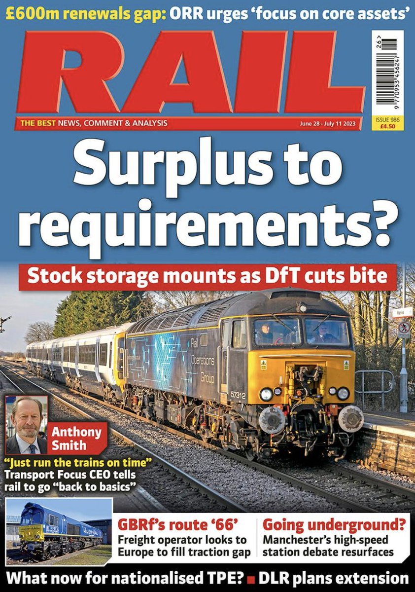 In this issue of RAIL, Ben Jones looks at the withdrawn train fleets facing an uncertain future. Pip Dunn speaks to GBRf on Class 66s, spending plans for Control Period 7 and we ask what the future might hold for the newly-nationalised TransPennine Express tinyurl.com/238ktc4e