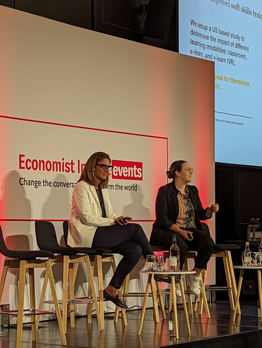 Great to be at the Economist enterprise metaverse conference today and hearing the fab @alexmakesvr talking about the impacts of using immersive technologies to help with ESG targets, employee onboarding and other training