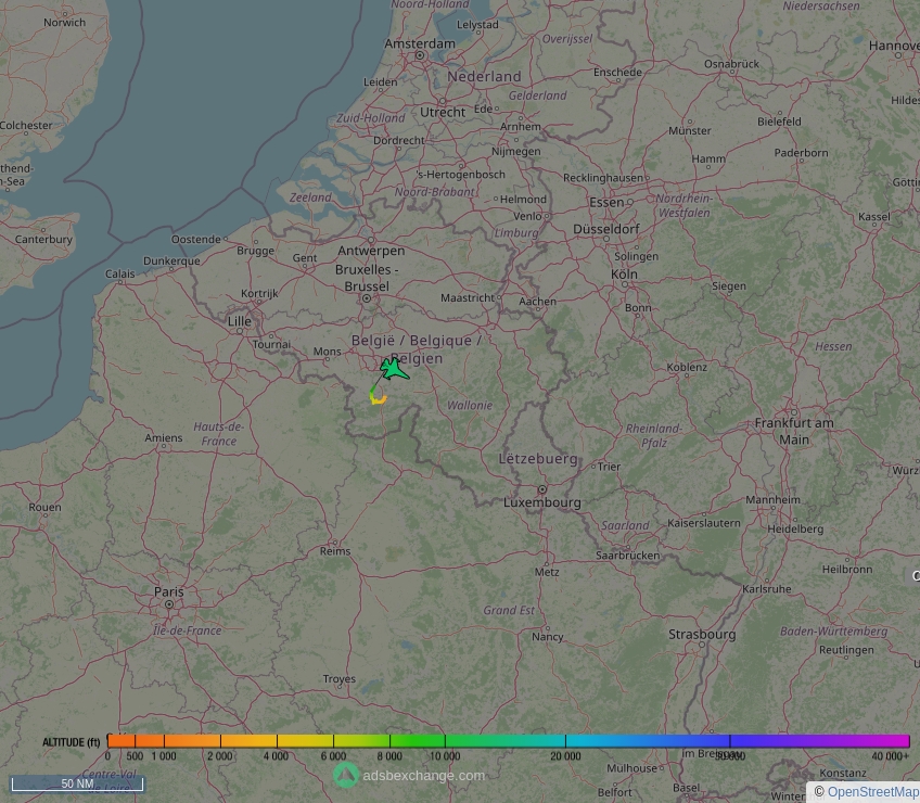 IntelskyB's tweet image. 🇧🇪 Belgian Air Component ✈️ F16 ( General Dynamics F-16AM Fighting Falcon ) (FA-118, #44F168) was just spotted over 🇧🇪 Hainaut, #Belgium at ☁️ 13100 ft.

🔴 Live tracking:
global.adsbexchange.com/?icao=44F168

🖼️ by doppio.sh
