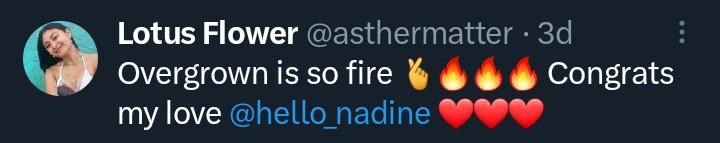 Tho not so active, true Nadine fans come back from time to time to support her.