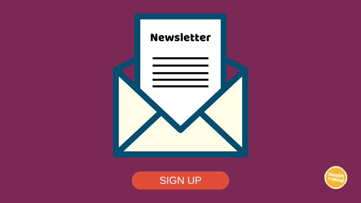 Health_in_Mind's tweet photo. Be a #HealthInMindHero and stay up-to-date with our news and upcoming events as well as tips and advice to support your mental health and wellbeing.
Subscribe to our newsletter: https://t.co/jgr1RHivMJ https://t.co/00qBdPKM67
