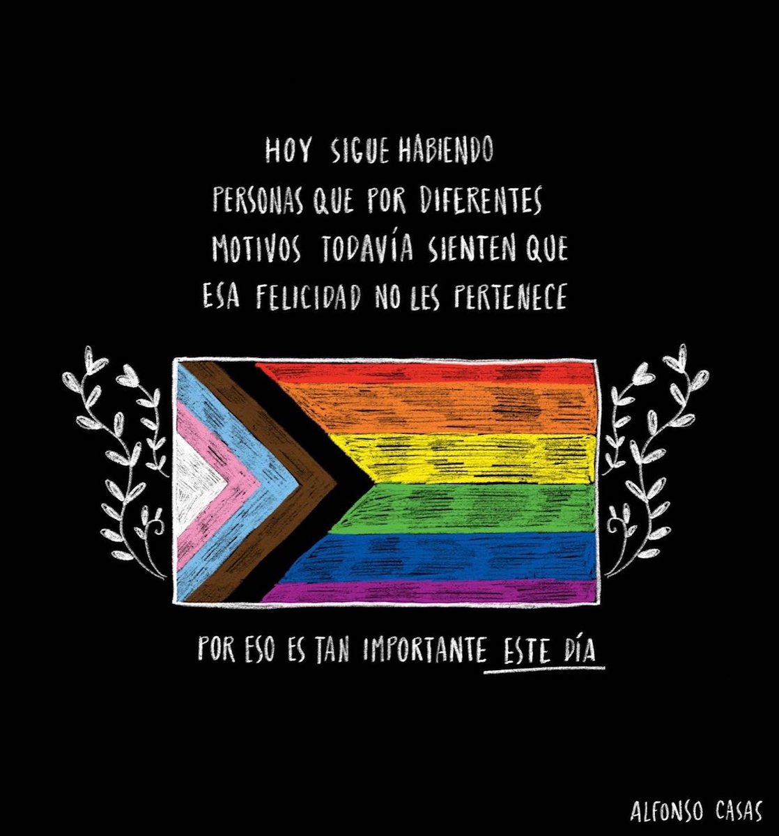 Cuando era niño pensaba que la felicidad era un privilegio que nunca alcanzaría plenamente. Hoy todavía hay personas a las que les hacen sentir que esa felicidad no les pertenece. Por eso sigue siendo tan importante el #diadelorgullolgtbi Este año más que nunca, ni un paso atrás.