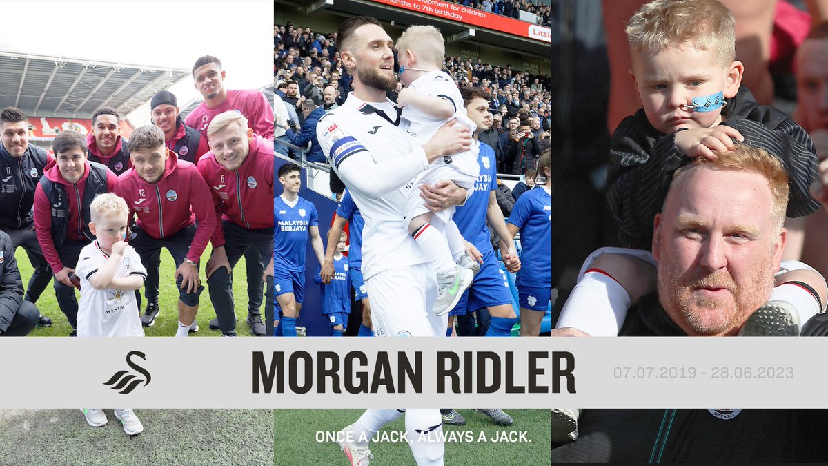 SwansOfficial's tweet photo. Swansea City is deeply saddened to learn of the passing of Morgan Ridler. We were so privileged to have Morgan lead our side out against Cardiff. The courage you and your family have shown has been an inspiration to us all ❤️

Rest in peace, Morgan. Once a Jack, always a Jack. https://t.co/40zuV0SxGi