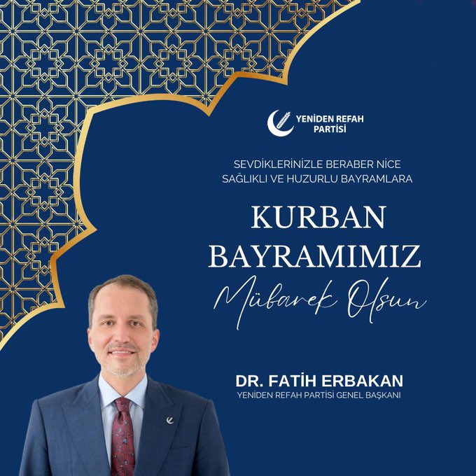 erbakanfatih's tweet photo. Sevdiklerinizle beraber nice sağlıklı ve huzurlu bayramlara… #KurbanBayramı’mız mübarek olsun… https://t.co/oSxPvwIx1M