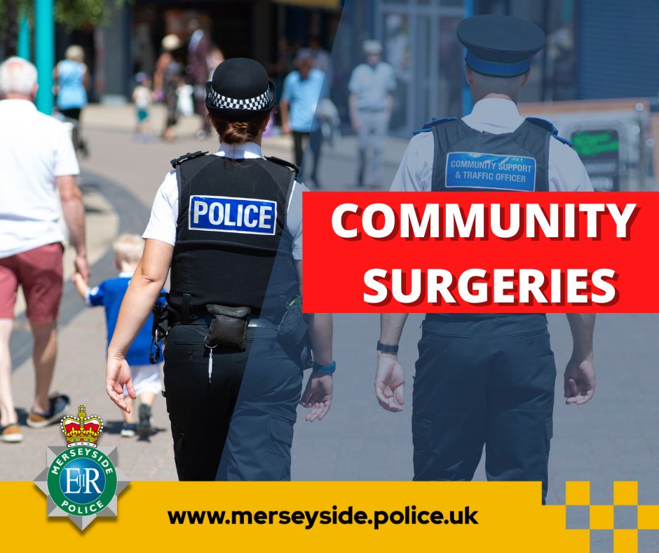 MerPolSthLpool's tweet photo. Speke Neighbourhood are holding a Police surgery on the 28th June  18:00 to 19:00 for the Springwood/Hunts Cross wards. If you have any issues or concerns you want to raise please attend the Bridge Chapel centre, Heath Rd, L19 https://t.co/FBLkGPY8jJ
