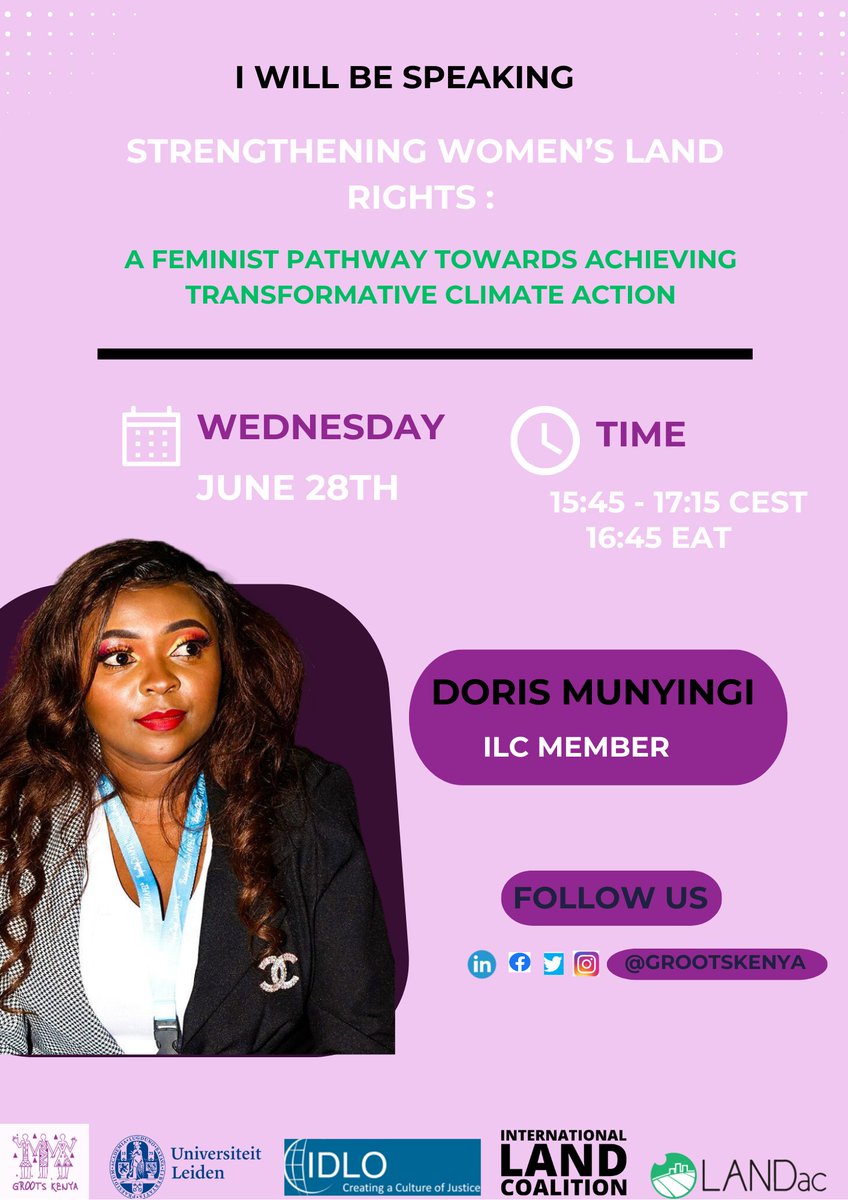 GROOTS Kenya (@grootskenya) on Twitter photo We are delighted to speak at this year's Annual Conference of 2023 <a href="/LANDacademy/">LANDac - The Netherlands Land Academy</a> in collaboration with #IOS-Fair Transitions, as we discuss the topic "Strengthening Women's Land Rights: A Feminist Pathway towards Achieving Transformative Climate Action." We are delighted to speak at this year's Annual Conference of 2023 <a href="/LANDacademy/">LANDac - The Netherlands Land Academy</a> in collaboration with #IOS-Fair Transitions, as we discuss the topic "Strengthening Women's Land Rights: A Feminist Pathway towards Achieving Transformative Climate Action."