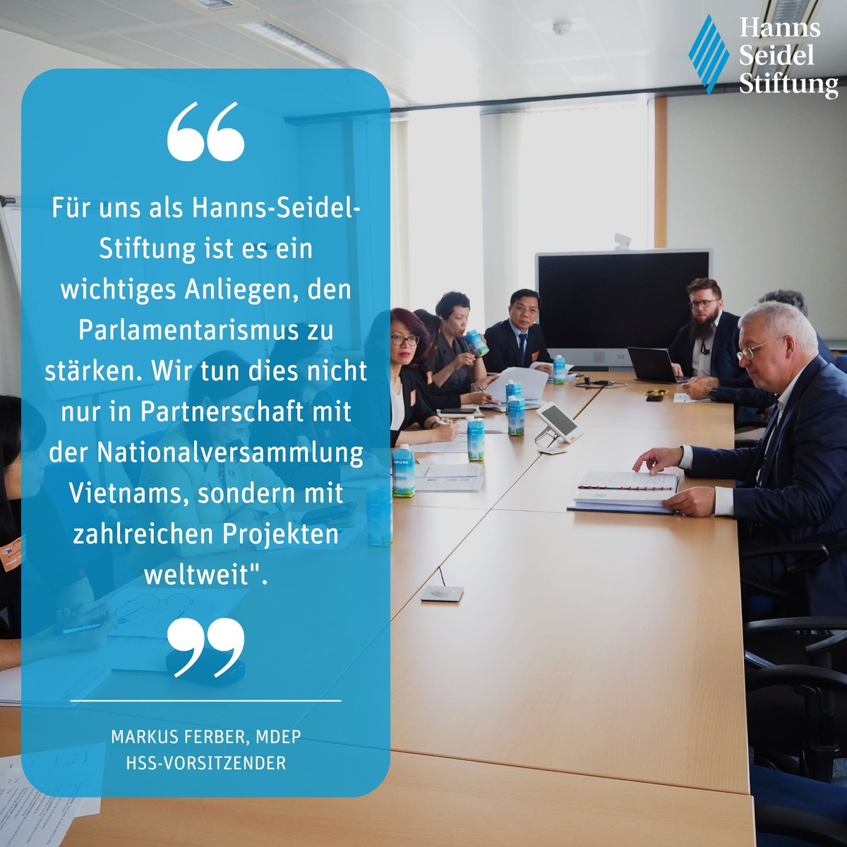 HSS (@hssde) on Twitter photo „Vietnam ist für uns als HSS ein wichtiger Partner - wir sehen die enormen Potenziale des Landes und wir wollen einen Beitrag zur weiteren positiven Entwicklung leisten." Sagt <a href="/MarkusFerber/">Markus Ferber</a>, MdEP, im Gespräch mit den Abgeordneten der vietnamesischen Nationalversammlung. „Vietnam ist für uns als HSS ein wichtiger Partner - wir sehen die enormen Potenziale des Landes und wir wollen einen Beitrag zur weiteren positiven Entwicklung leisten." Sagt <a href="/MarkusFerber/">Markus Ferber</a>, MdEP, im Gespräch mit den Abgeordneten der vietnamesischen Nationalversammlung.