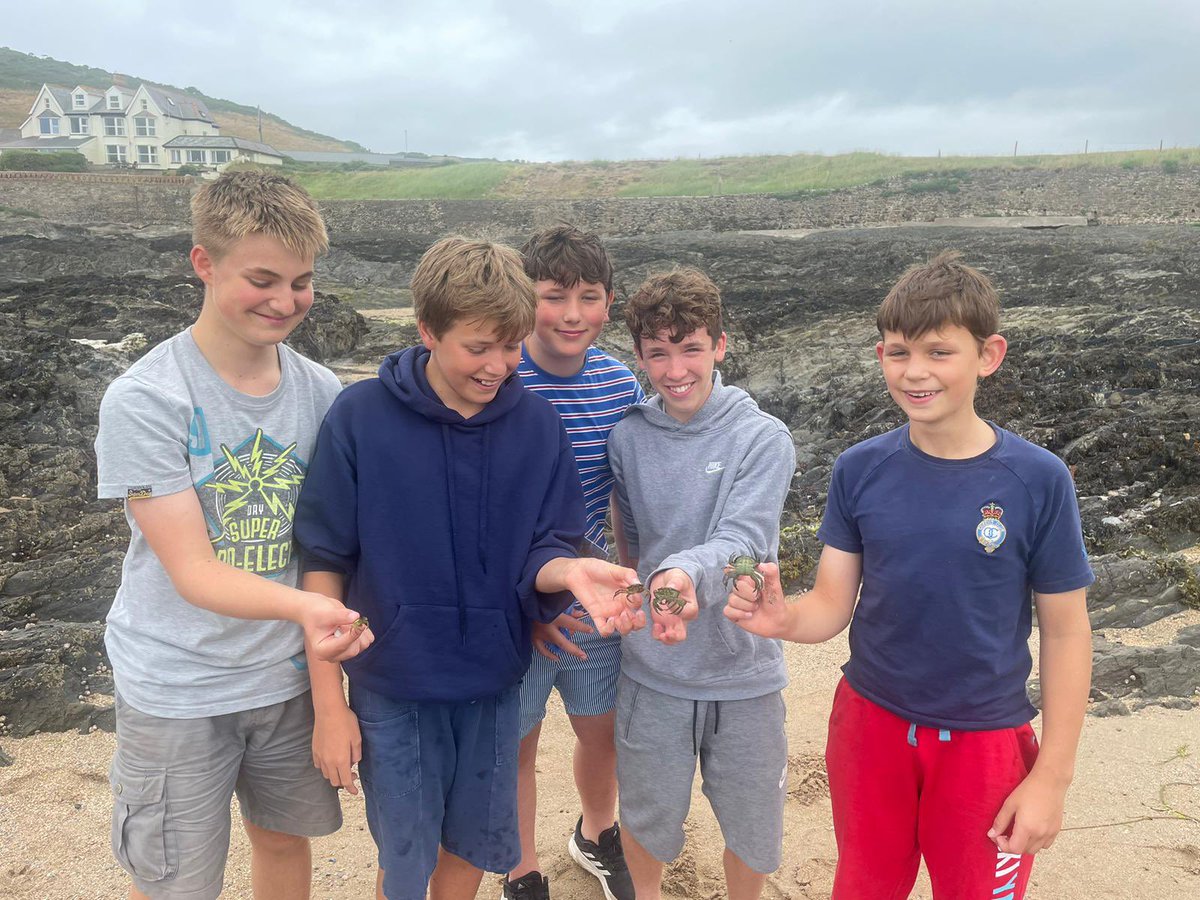 Group A on the beach catching crabs!