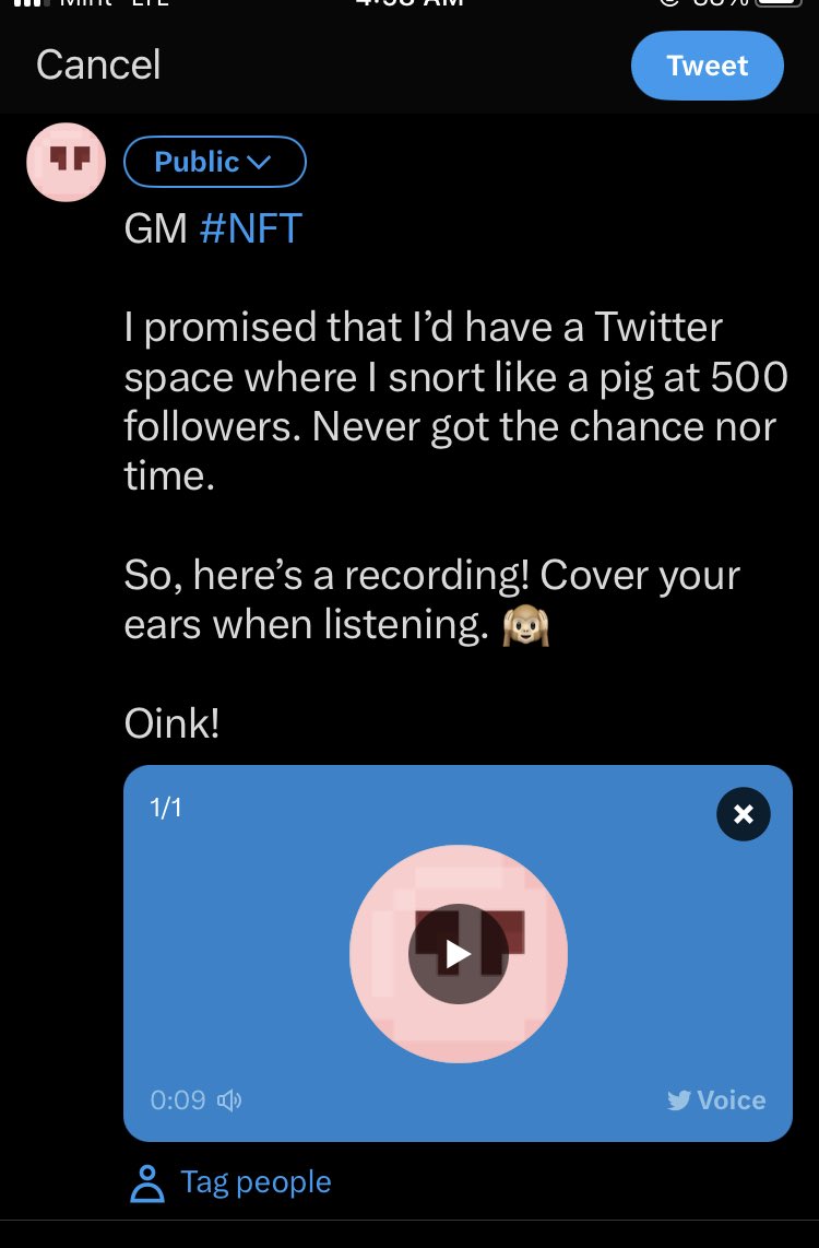 GM #NFT

Twitter doesn’t allow me to post this…. Kept hitting error 😢