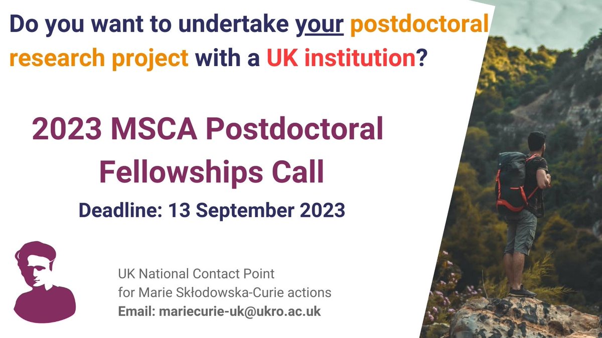 👋#researchers, interested in a #postdoc research project at a #UK institution (academic/non-academic sector)? 👉Apply to the 2023 #MSCA Postdoctoral Fellowship Call with a 🇬🇧 institution! ⭐️info series on how to apply: ukro.ac.uk/events/msca-po… #AcademicTwitter #opportunity