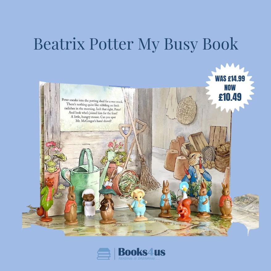 UsBook4's tweet photo. Experience Beatrix Potter's "My Busy Book"! Delight in storytelling, activities, and figurines for a captivating hands-on adventure. Introduce children to Peter Rabbit's magical world today! 🐇📚 #PeterRabbit #BookLovers #BookWorm #RaisingAReader #BookAdventures #ReadingIsLife https://t.co/FWOZq1EGjA
