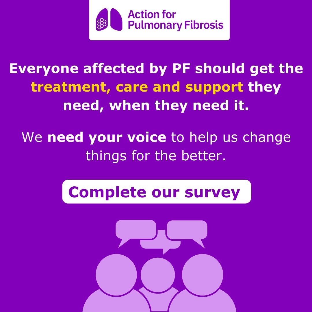 📝 We’ve had an incredible response to our survey so far; we’re quickly closing in on 1,000 responses. 💜
 
Your insight provides the evidence we need to help improve PF services.
 
➡️ Have you had your say? Complete our survey: actionpf.org/news/survey2023
