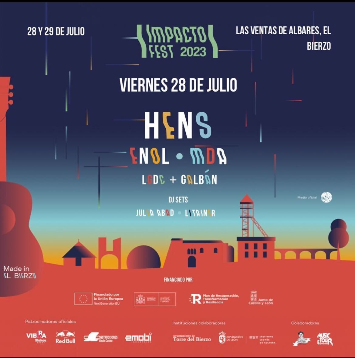 wegowES's tweet photo. 💥@impactofestival 💥

🗓️ 28 y 29 de julio en #ElBierzo
🫶 Con @hensss_, @Pignoise o  @pavlenha 

Entradas y abonos en #Wegow ➡️ https://t.co/h9fyJC1rlV https://t.co/l9xGKJCAi5