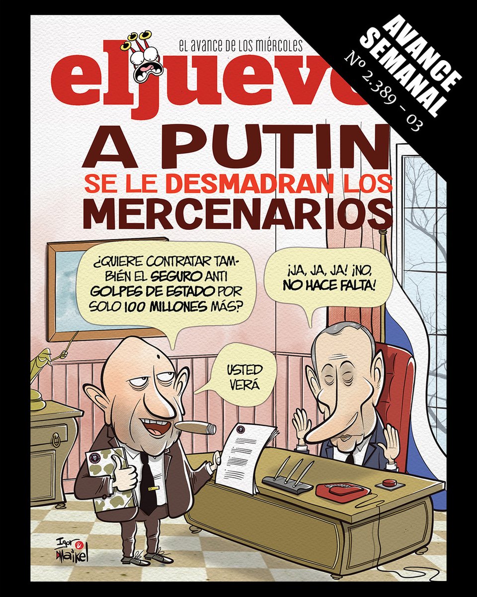 eljueves's tweet image. 💣YA ESTÁ AQUÍ NUESTRO SEMANAL DIGITAL💣

Actualidad, series y un montón de páginas tontísimas en este número que hemos hecho en exclusva para nuestros suscriptores.
¡Suscríbete tú también, que ya estás tardando! eljueves.es/oferta