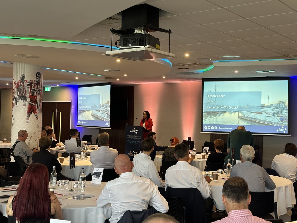 "In Southampton we remain open for business. We have the vision, collaboration and the grit to move us forward" - Satvir Kaur, Leader of <a href="/SouthamptonCC/">SouthamptonCC</a>  #RegenSouth #CentralSouthUK