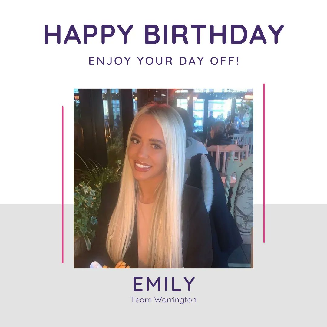 Happy Birthday Em! 🎉

Enjoy your day off courtesy of ACR💜

Are you looking for a role within Finance &amp; Accountancy across Warrington? Drop your CV to emilybarton@adelecarr.co.uk for a confidential discussion.
