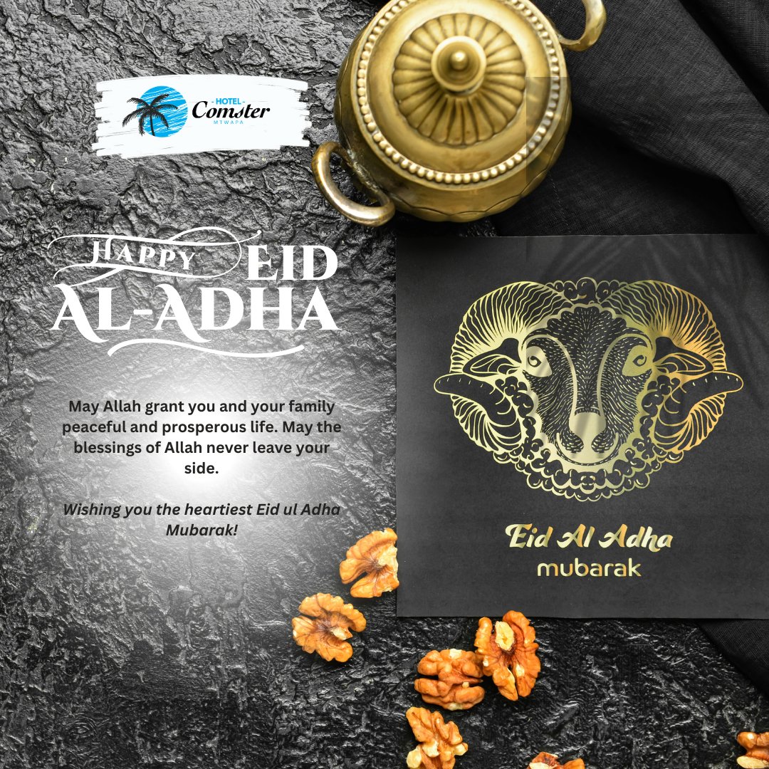 HComster's tweet photo. To all our Muslim friends and family, we wish you a joyful Eid al-Adha from our coastal paradise! ☀️💙🌴

Enjoy this day of unity, gratitude, and togetherness. 

Eid Al Adha Mubarak! 🌙🐐

#hcmtwapa
#mtwapahotel
#servicedapartments #EidAlAdha https://t.co/xtYJAbSOzr