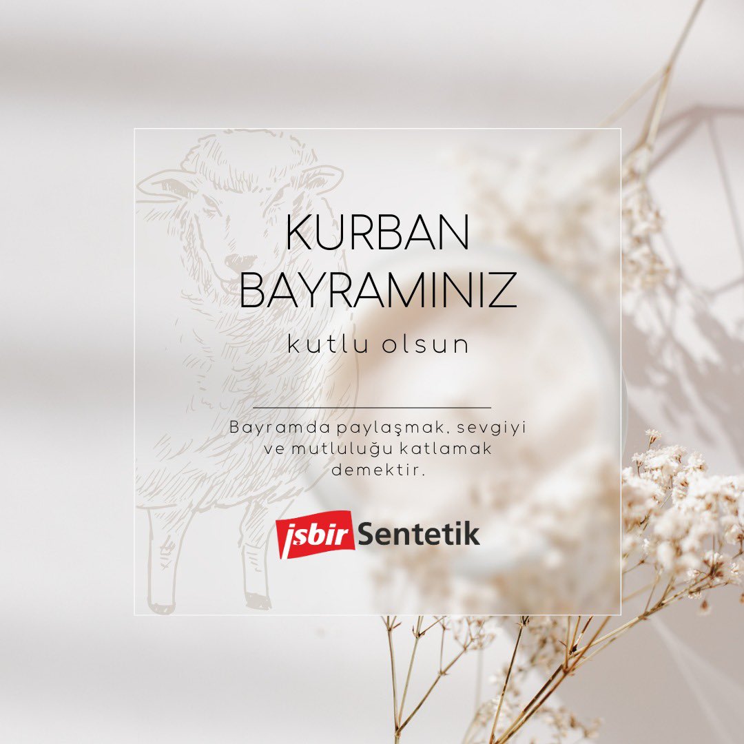 Sevdiklerinizle birlikte nice mutlu bayramlar dileriz.
Kurban Bayramınız kutlu olsun.