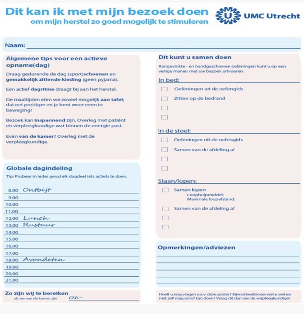 Vandaag zal ik wat toelichten over ons werk voor mensen met hersenletsel in UMCU. Als mensen opgenomen zijn dan organiseren we een snelle start van oefenen samen met de paramedici en de verpleging. We motiveren ook de familie om te helpen indien mogelijk.