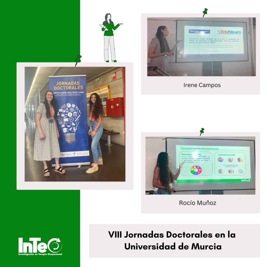 Hola, buenos días!! Ayer nuestras compañeras  presentaron resultados derivados de sus tesis doctorales 📈 en las VIII Jornadas Doctorales en la Universidad de Murcia