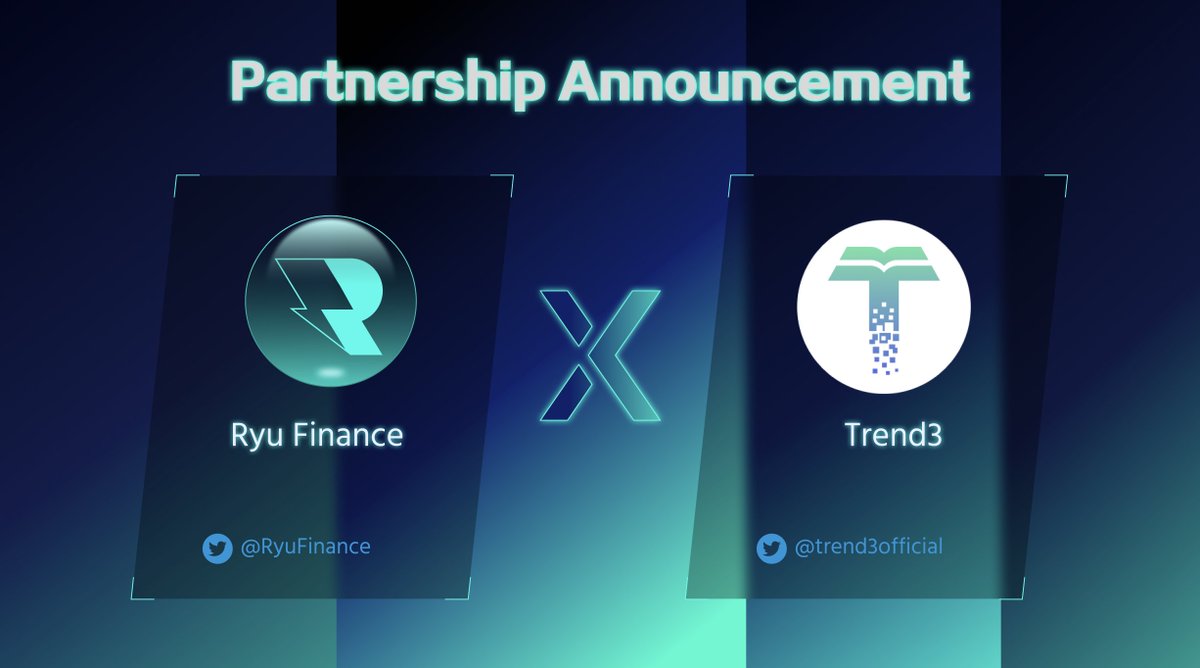 🍀New Partnership🍀
<a href="/RyuFinance/">RyuFinance</a> x @trend3official   
🌲As an excellent CaaS platform, you can get all the information of RyuFinance in Trend3
✅Explore RyuFinance on Trend3
👇👇👇👇👇👇👇👇
trend3.io/RyuFinance
