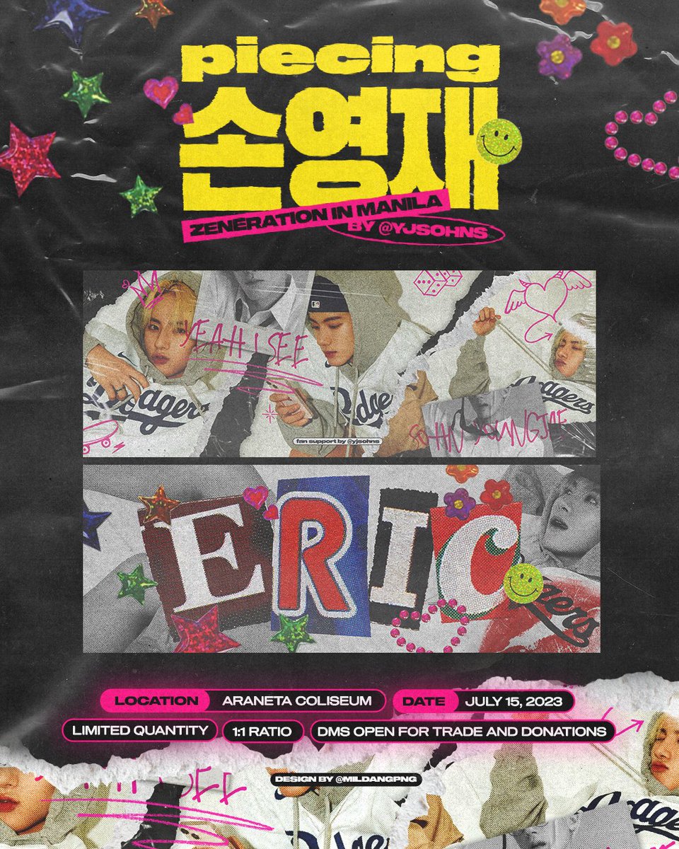 Piecing 손영재 in #ZENERATION_MNL
 
I will be once again giving away Eric hand banners in ZENERATION in MANILA—details below

♡ rt & like

#ERIC #에릭 #THEBOYZ #더보이즈