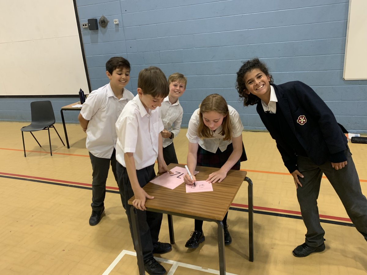 kesbathMaths's tweet photo. Year 7&amp;8 enjoying the Maths Relay, ably assisted by our Year 12 Further Mathematicians. https://t.co/jZHFltCrwg
