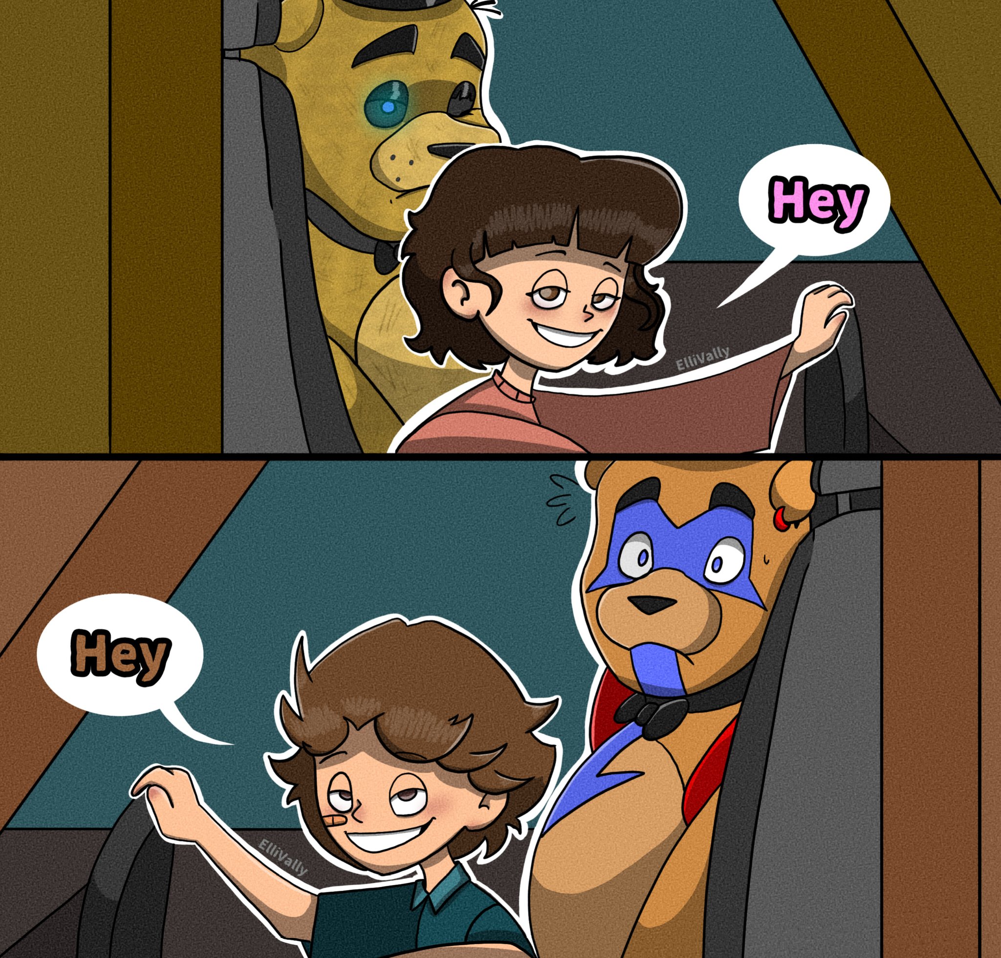 Elli_Vally_AAAAAAA on X: That's how Golden Freddy and Abby got into the  car #FNAF #FNAFMOVIE #FreddyFazbear #FreddyFazbearsPizza #fnafart  #fnaffanart #fivenightsatfreddys #goldenfreddy #abbyfnaf   / X