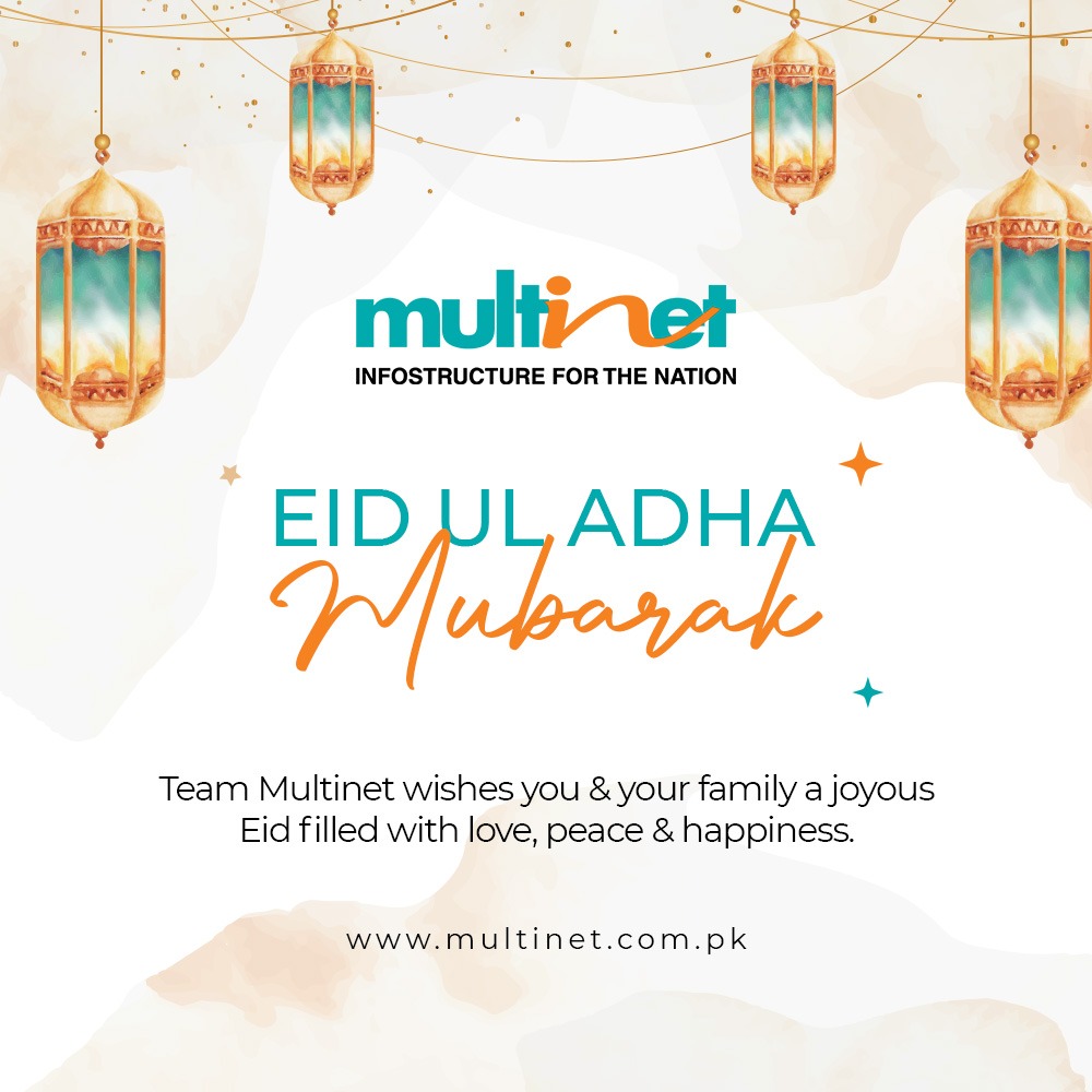 OfficialMPPL's tweet photo. Team Multinet extends warm wishes to you and your loved ones for a joyful Eid.
Eid-Ul-Adha Mubarak!
#EidUlAdha #EidMubarak #MultinetPakistan #TechnologyAndCommunication #PartnerOfChoice #InfostructureForNation #Karachi #Lahore #Pakistan https://t.co/tXPiF1hXzN