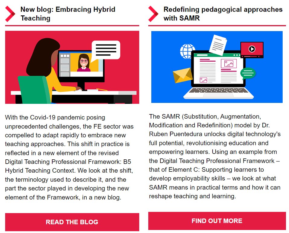 vikkiliogier's tweet photo. @Realtimeedu @E_T_Foundation Here is also the @E_T_Foundation's #EdTech &amp; #Digital Skills June 2023 Newsletter focused on the release of the updated Digital Teaching Professional Framework https://t.co/VWH3m1rqnr 

#DTPF #FFBWednesday #EDUcators #EduConnect #AmplifyFE #edutwitter #HybridTeaching #SAMR #aTech https://t.co/Sc7VnS3i0L