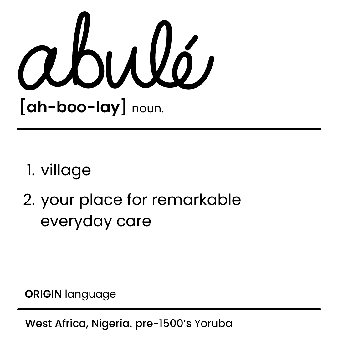 helloabule's tweet photo. Introducing Abulé. Your village for remarkable everyday care. https://t.co/JJjJAp5ySk