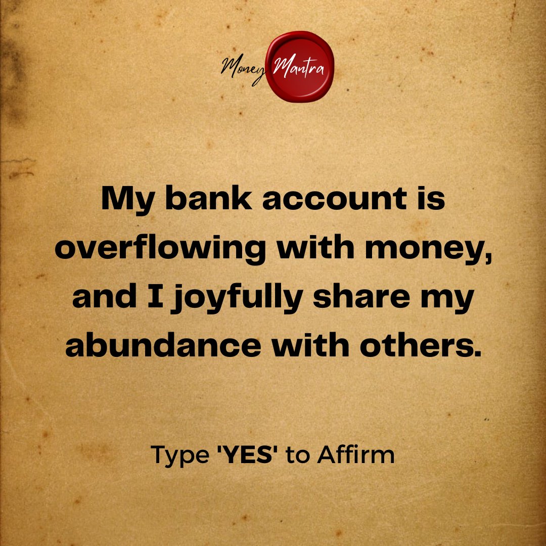 imoneymantra's tweet photo. Type 'YES' to Affirm!!! https://t.co/d3buPL3AY6