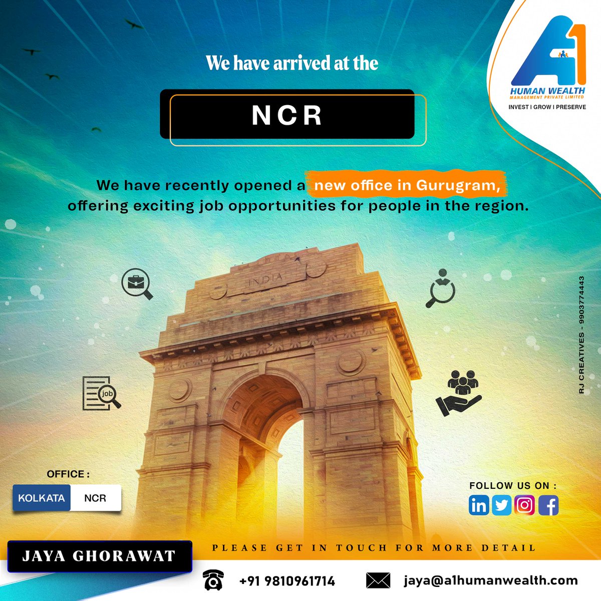 Now connecting jobs to job seekers in #NCR as well.
Find the right fit for your requirements.
#HiringExcellence #HRCompany #humanresources #hr #recruitment #business #jobhunting #humanresourcesmanagement #recruiting #jobsearch #leadership #career #job #employment #work #managemen