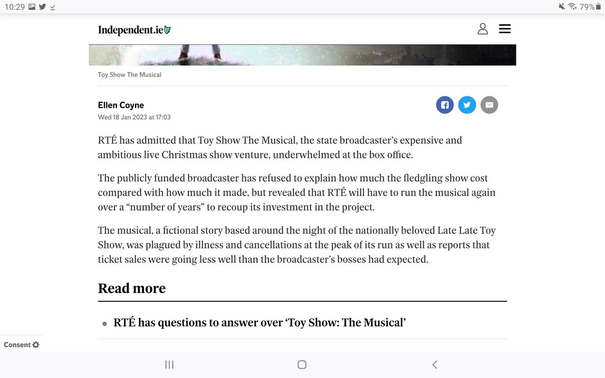 saoirse161616's tweet photo. #Todaycb What are the details of the farcical RTE Toy show ,how much did it cost the licence fee payers, are these details going to be kept secret, are rte going to Section 31 themselves now having done it to others for years. #Tubridy #RteCorruption https://t.co/Mon8qxvfca